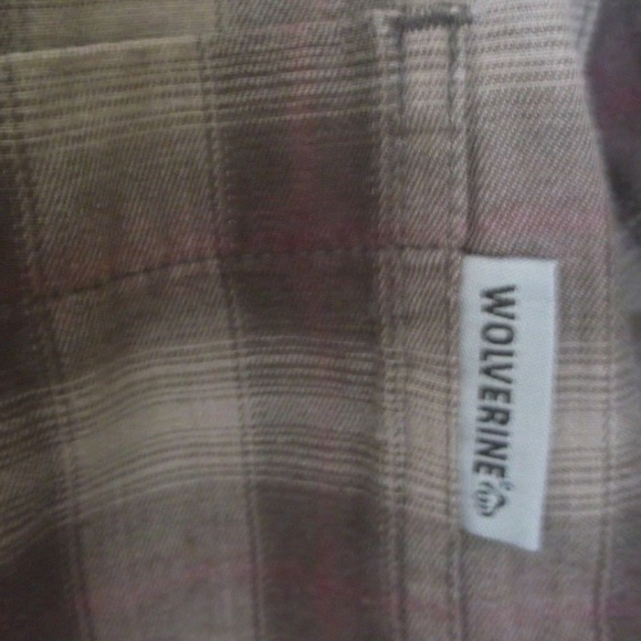 Wolverine Plaid Button Down Shirt 100% Cotton - Picture 2 of 4